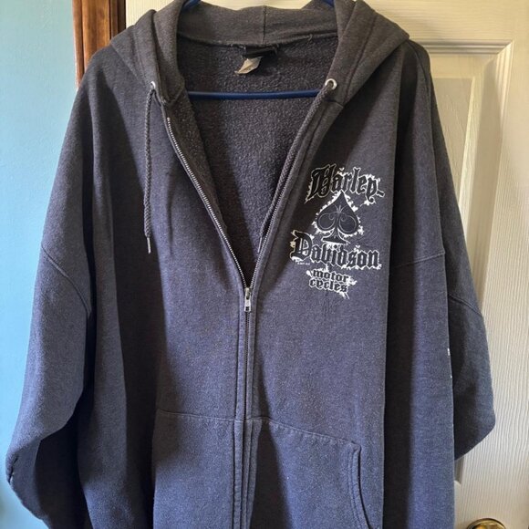 Harley Davidson Grey Hoodie  Men's 3T   Pre-owned - Picture 1 of 7